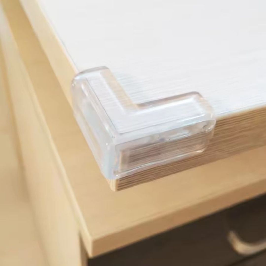 L-Shaped Baby Safety Corner Guards Transparent Silicone Anti-Collision Edge Protectors for Cabinet Table Desk Child Proofing (4/8/12/16 PCS) 2 Two Sided Kids Children Furniture Clear Sharp Cushion