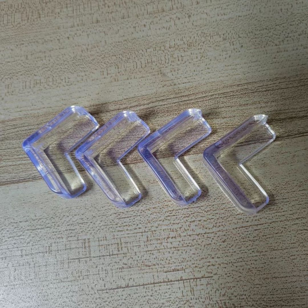 L-Shaped Transparent Baby Safety Corner Guards Soft Silicone Edge Protectors for Furniture (4/8/12/16 Pieces) 2 Two Sided Anti-collision Kids Child Children Clear Sharp Cushion Accessories Gift