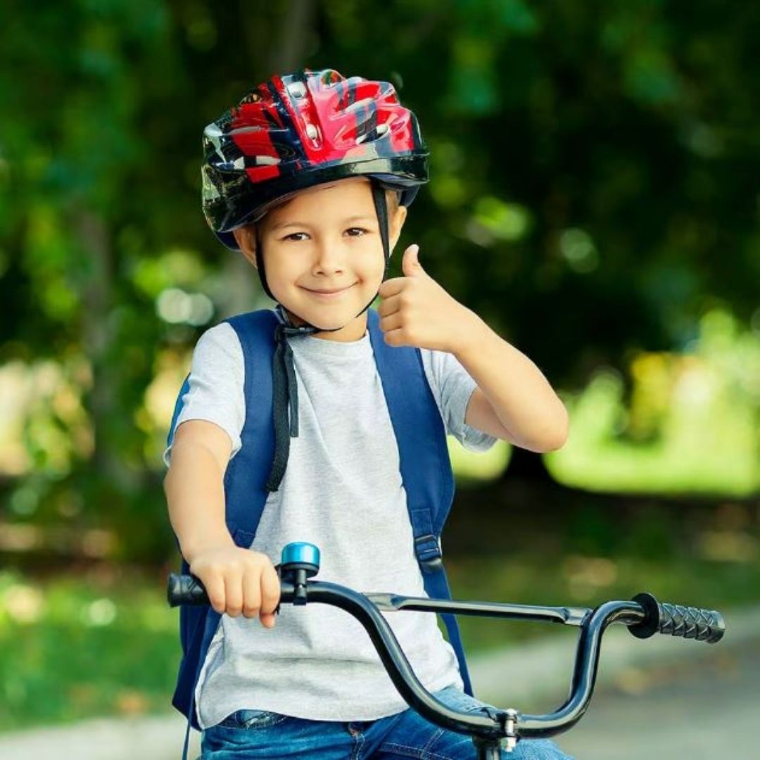 BLUE Metallic Bicycle Bell Loud Aluminum Handlebar Bike Horn for Kids & Adults Waterproof Mini Safety Ring for MTB E-Bike & Scooters Metal Cycling Accessory Mini Small Gadgets Siren