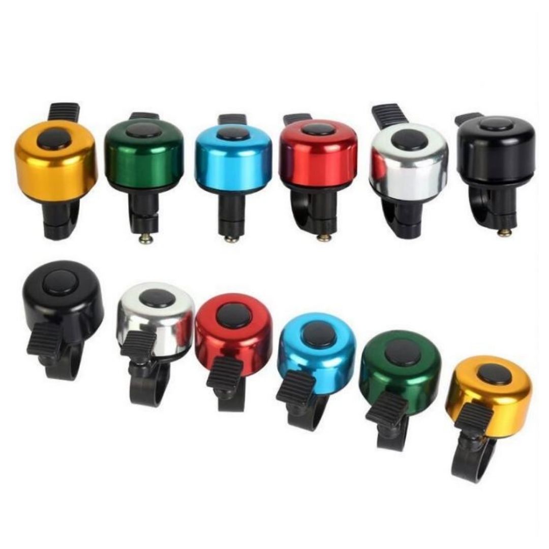Metallic Aluminum Alloy Bicycle Bell Loud Crisp & Durable Handlebar Horn for Cycling Safety Bike Metal Accessories Mini Small Gadget Crisp Sound Warning Siren Ring Lightweight MTB