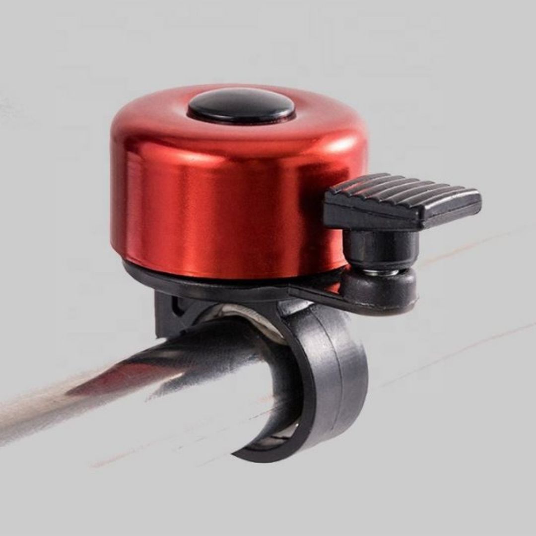RED Metallic Bicycle Bell Loud Aluminum Handlebar Bike Horn for Kids & Adults Waterproof Mini Safety Ring for MTB E-Bike & Scooters Metal Cycling Accessory Mini Small Gadgets Siren SHIMANO SPEAR PART