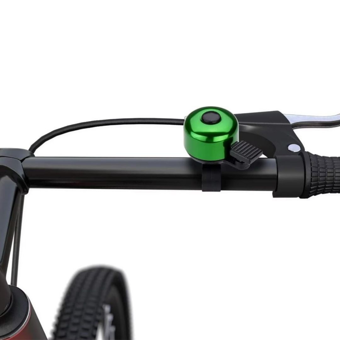 GREEN Metallic Bicycle Bell Loud Aluminum Handlebar Bike Horn for Kids & Adults Waterproof Mini Safety Ring for MTB E-Bike & Scooters Metal Cycling Accessory Mini Small Gadgets Siren