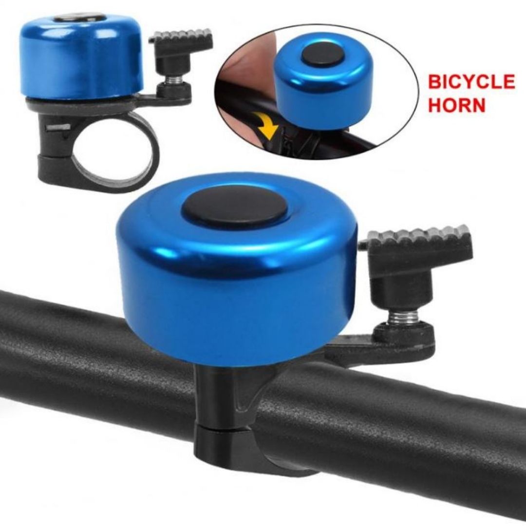 BLUE Metallic Bicycle Bell Loud Aluminum Handlebar Bike Horn for Kids & Adults Waterproof Mini Safety Ring for MTB E-Bike & Scooters Metal Cycling Accessory Mini Small Gadgets Siren