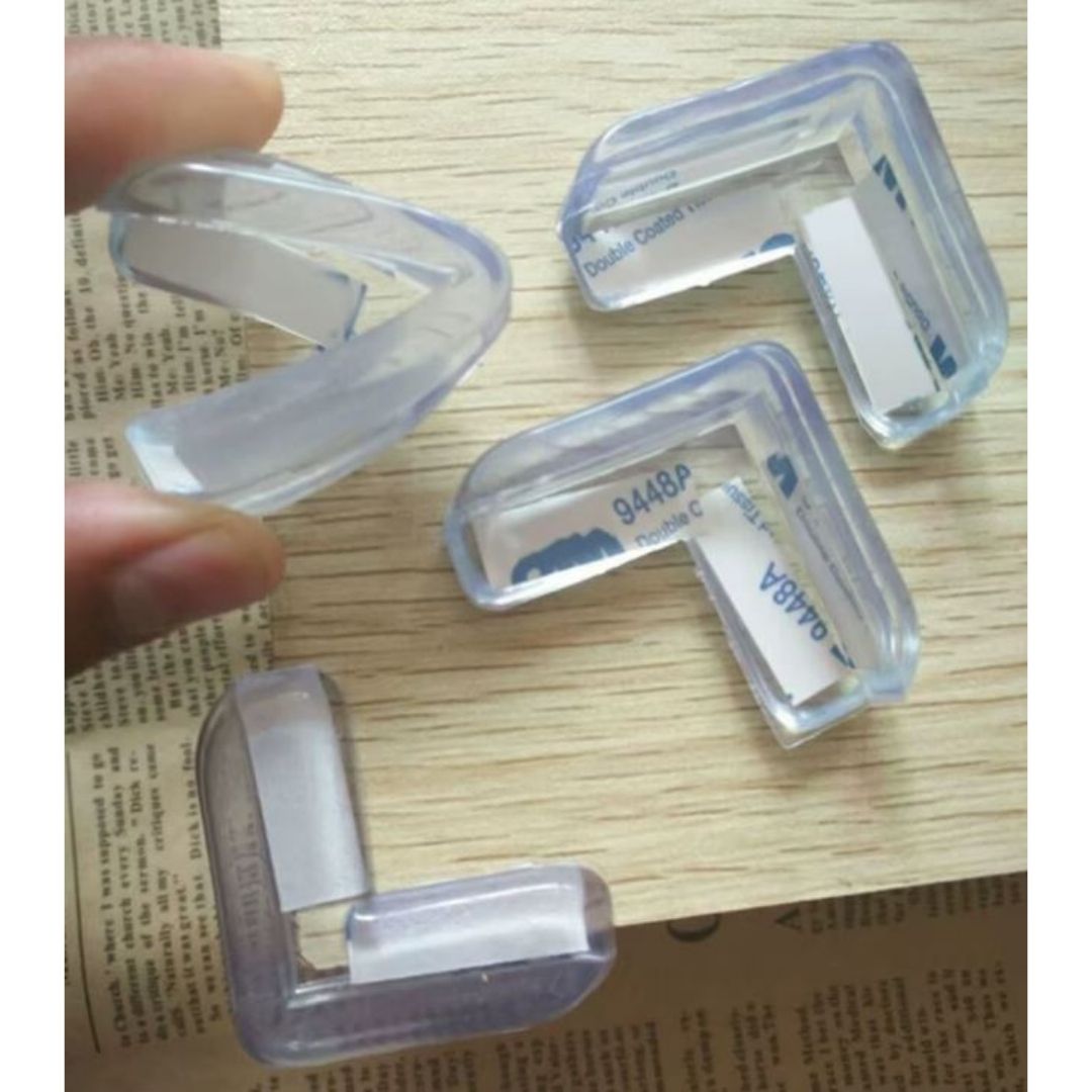 L-Shaped Silicone Corner Guards (4/8/12/16 Pack) 2-Sided Anti-Collision Edge Protectors for Baby Proofing Transparent Furniture Corner Cushions for Tables Cabinets & Desks Self-Adhesive Safety Bumpers