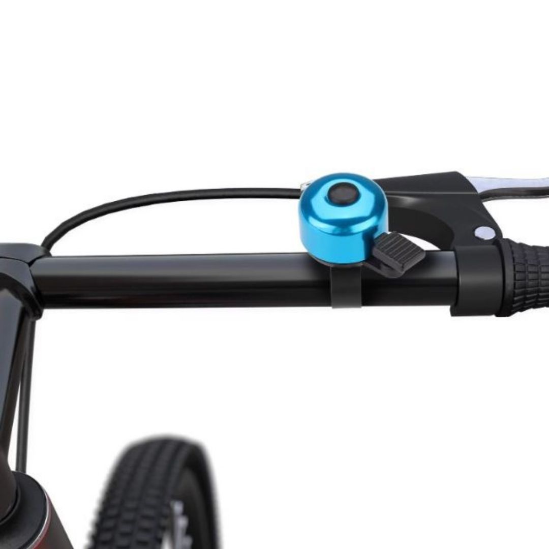 BLUE Metallic Bicycle Bell Loud Aluminum Handlebar Bike Horn for Kids & Adults Waterproof Mini Safety Ring for MTB E-Bike & Scooters Metal Cycling Accessory Mini Small Gadgets Siren
