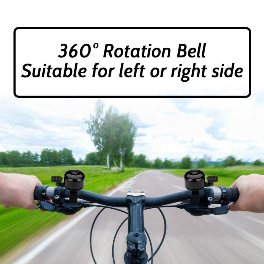 GREEN Metallic Bicycle Bell Loud Aluminum Handlebar Bike Horn for Kids & Adults Waterproof Mini Safety Ring for MTB E-Bike & Scooters Metal Cycling Accessory Mini Small Gadgets Siren