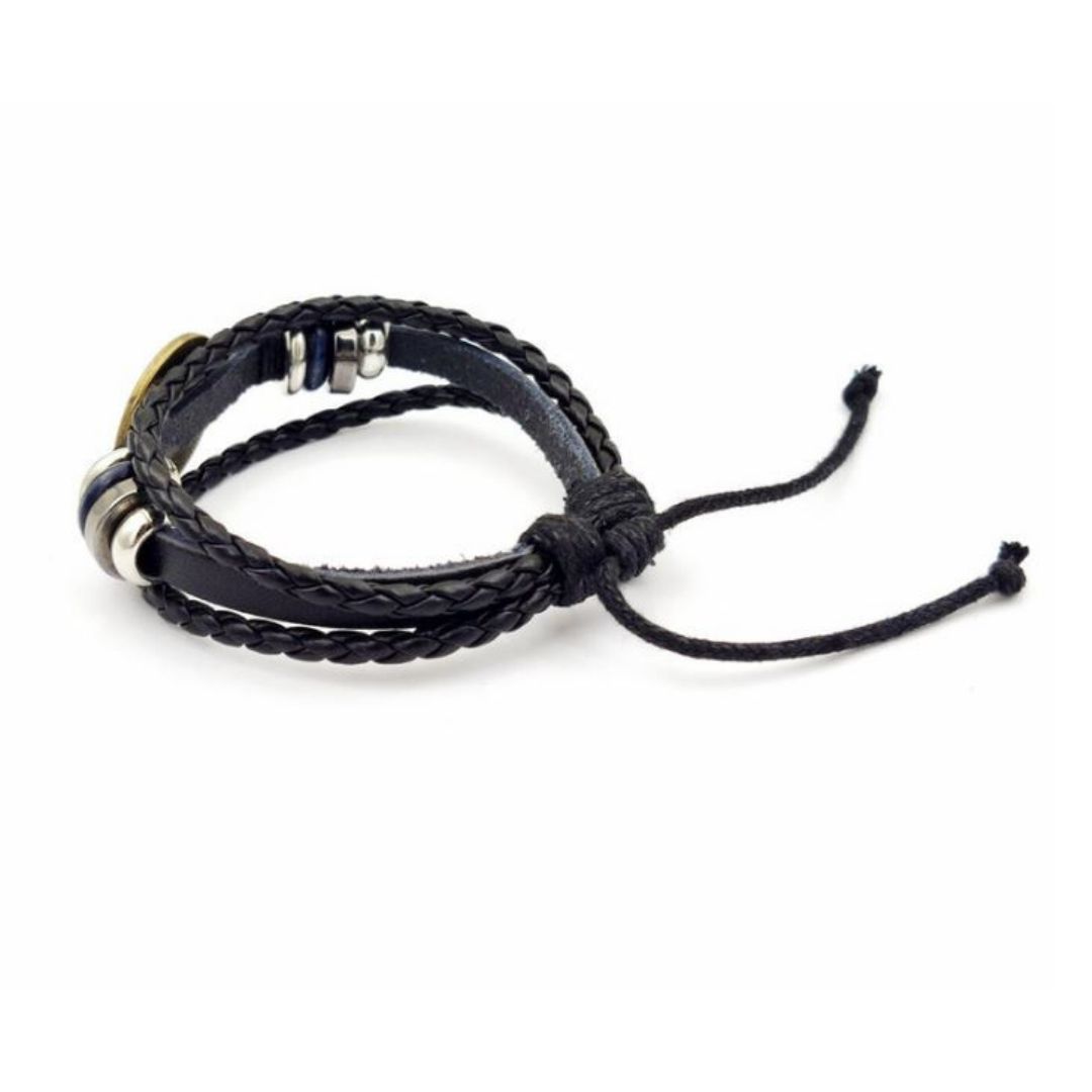 National Flag Leather Bangle Bracelet Patriotic Woven Cuff for Men Women Adjustable Snap Button for Independence Day I Love My Country Gift for Diaspora & Foreigners Kenya Somalia Uganda Tanzania