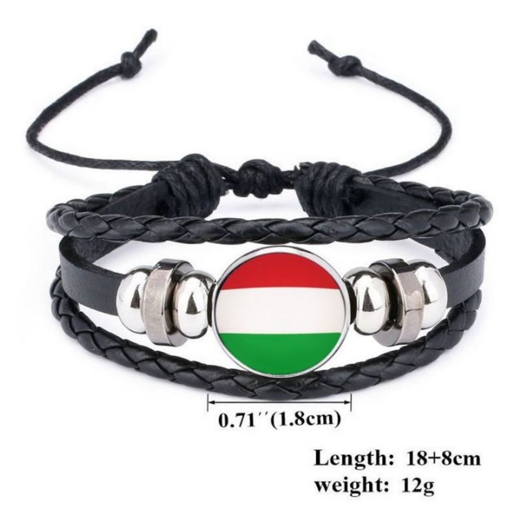 UGANDAN Country National Flag Bangle Bracelet Woven Leather Patriotic Pride Snap Button Bracelet Kenya Somalia Uganda Tanzania Adjustable Unisex Gift Independence Tourist Wristband Football Fan Team