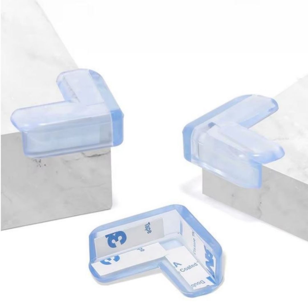 L-Shaped Transparent Baby Safety Corner Guards Soft Silicone Edge Protectors for Furniture (4/8/12/16 Pieces) 2 Two Sided Anti-collision Kids Child Children Clear Sharp Cushion Accessories Gift