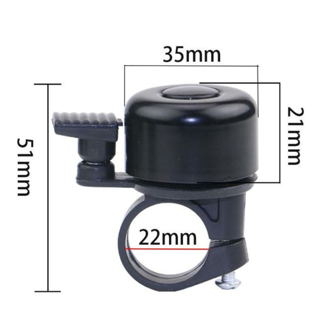 Aluminum Alloy Bicycle Bell Loud Handlebar Horn Waterproof Mini Bike Safety Ring for MTB Road Bike E-Bike Scooter & Wheelchair Metal Cycling Accessory Warning Ring Durable Thumb Press Colors