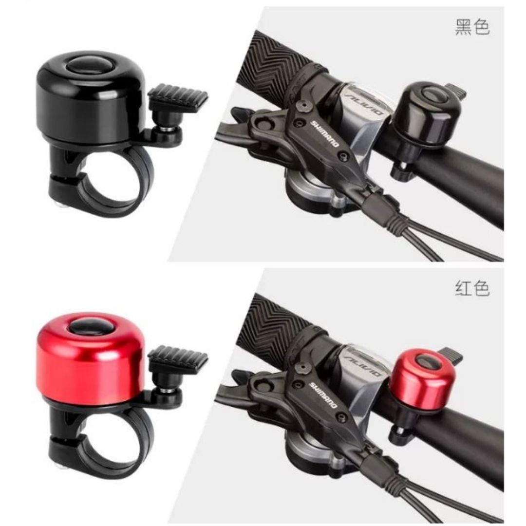 Aluminum Alloy Bicycle Bell Loud Handlebar Horn Waterproof Mini Bike Safety Ring for MTB Road Bike E-Bike Scooter & Wheelchair Metal Cycling Accessory Warning Ring Durable Thumb Press Colors