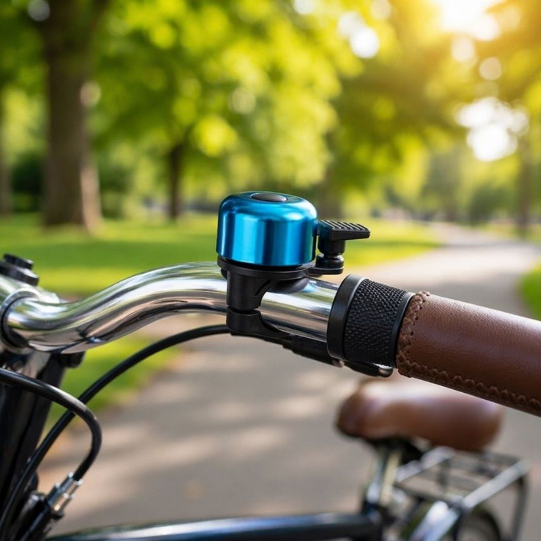 BLUE Metallic Bicycle Bell Loud Aluminum Handlebar Bike Horn for Kids & Adults Waterproof Mini Safety Ring for MTB E-Bike & Scooters Metal Cycling Accessory Mini Small Gadgets Siren