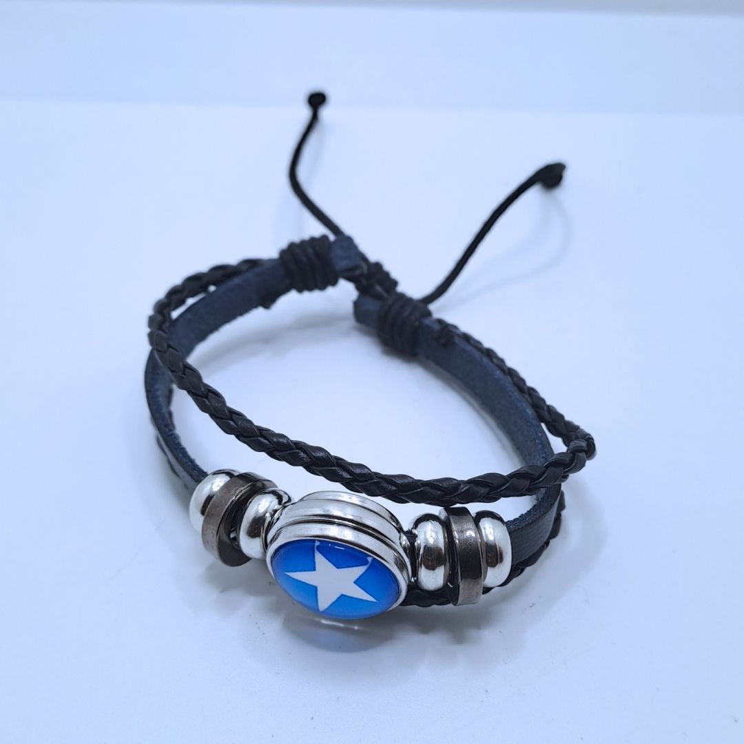 SOMALIA Country National Flag Bangle Bracelet Woven Leather Patriotic Pride Snap Button for Kenya Somali Uganda Tanzania Adjustable Unisex Gift Independence Tourist Wristband Mogadishu Eastleigh Team