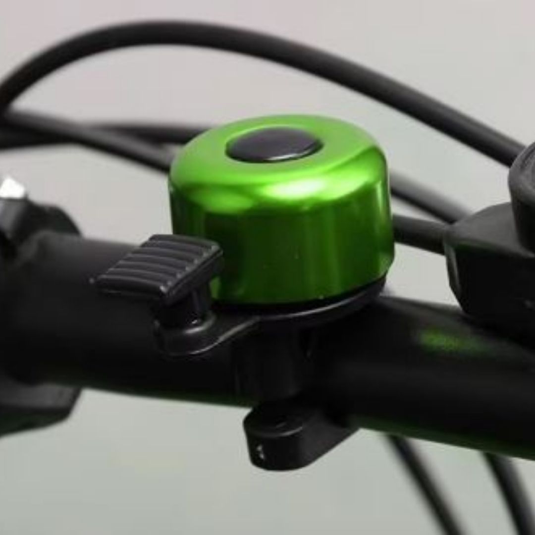 GREEN Metallic Bicycle Bell Loud Aluminum Handlebar Bike Horn for Kids & Adults Waterproof Mini Safety Ring for MTB E-Bike & Scooters Metal Cycling Accessory Mini Small Gadgets Siren