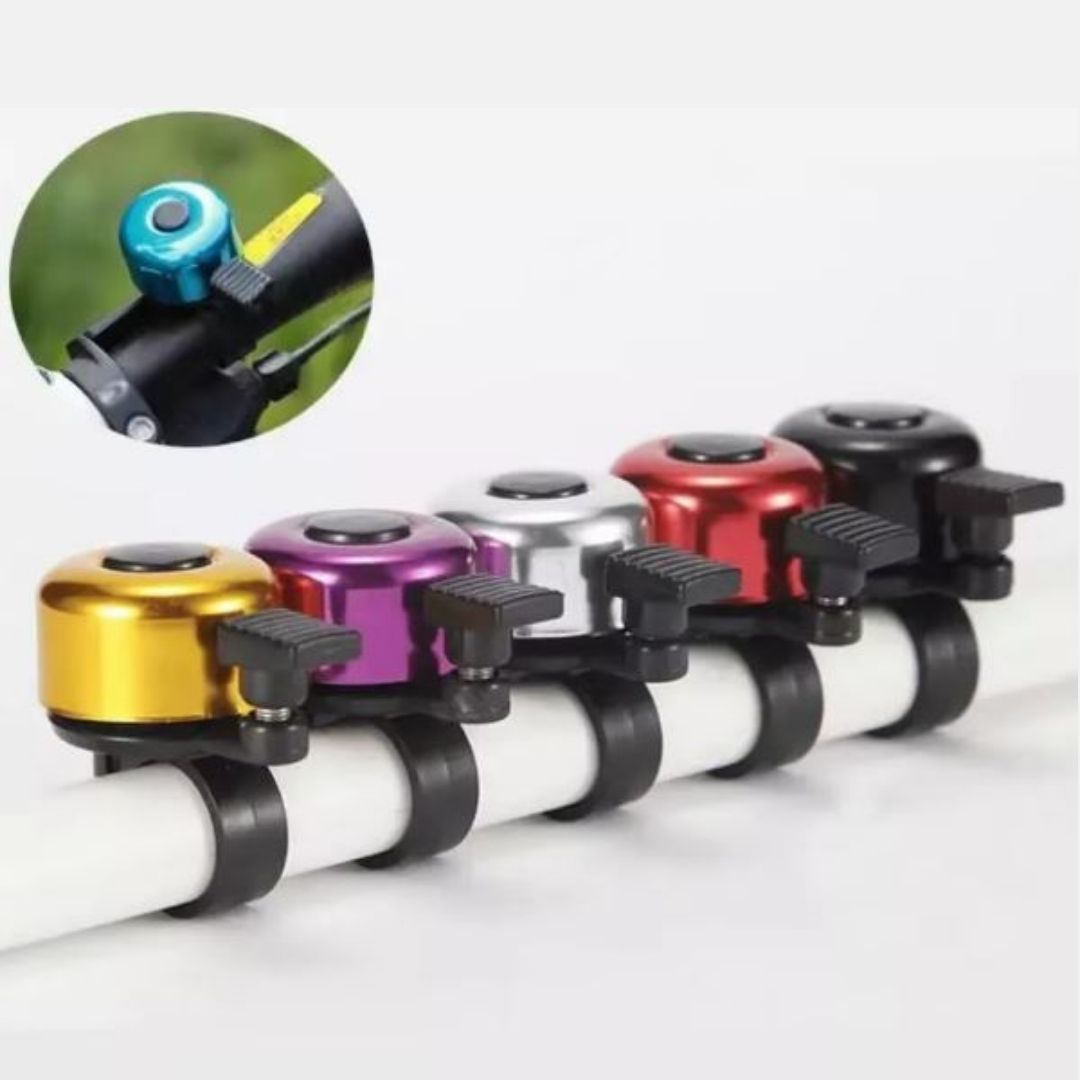 Metallic Aluminum Alloy Bicycle Bell Loud Crisp & Durable Handlebar Horn for Cycling Safety Bike Metal Accessories Mini Small Gadget Crisp Sound Warning Siren Ring Lightweight MTB