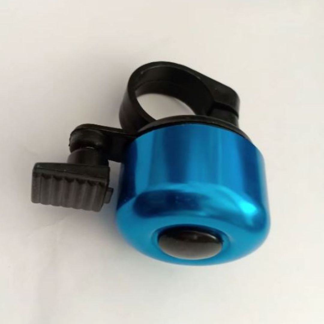 BLUE Metallic Aluminum Alloy Bicycle Bell Loud Crisp & Durable Handlebar Horn for Cycling Safety Bike Metal Accessories Mini Small Gadget Crisp Sound Warning Siren Ring Lightweight MTB