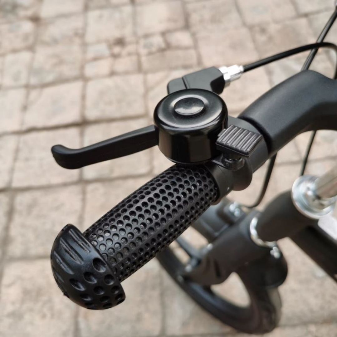 BLACK Aluminum Alloy Bicycle Bell Loud Handlebar Horn Waterproof Mini Bike Safety Ring for MTB Road Bike E-Bike Scooter & Wheelchair Metal Cycling Accessory Warning Ring Durable Thumb Press