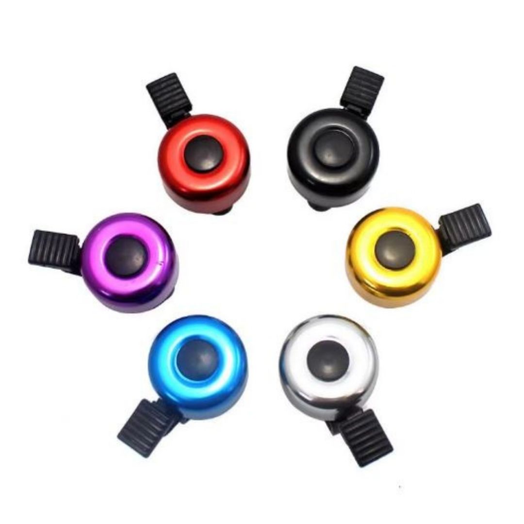 Metallic Aluminum Alloy Bicycle Bell Loud Crisp & Durable Handlebar Horn for Cycling Safety Bike Metal Accessories Mini Small Gadget Crisp Sound Warning Siren Ring Lightweight MTB