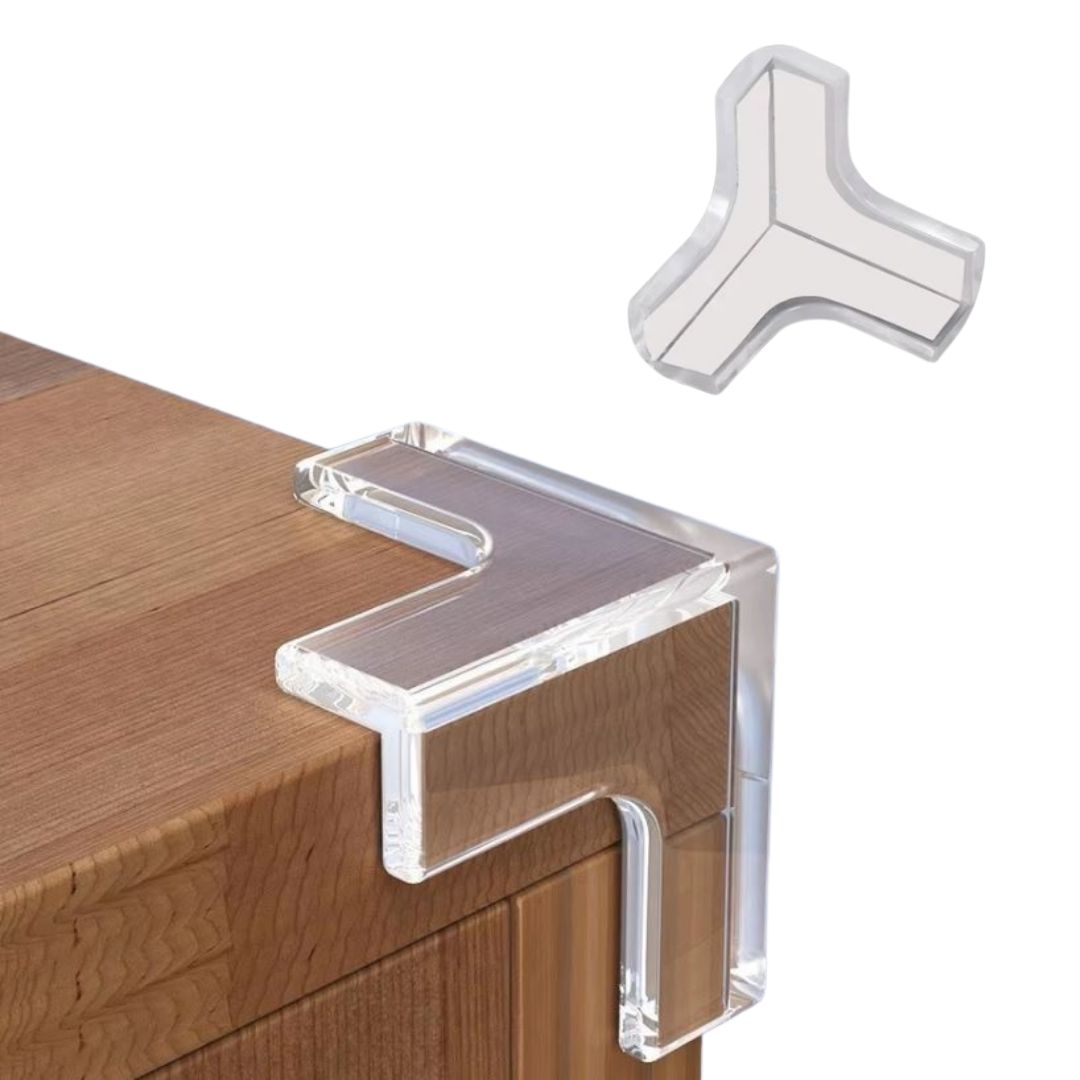 T-Shape Transparent Baby Corner Protectors – 3-Sided Silicone Furniture Edge Guards with Strong Adhesive Clear Anti-Collision Bumpers for Tables Desks & Cabinets (4/8/12/16 PCS) Safety Cushion Gift