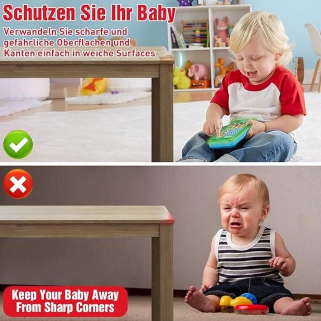 T-Shape Transparent Baby Corner Protectors – 3-Sided Silicone Furniture Edge Guards with Strong Adhesive Clear Anti-Collision Bumpers for Tables Desks & Cabinets (4/8/12/16 PCS) Safety Cushion Gift