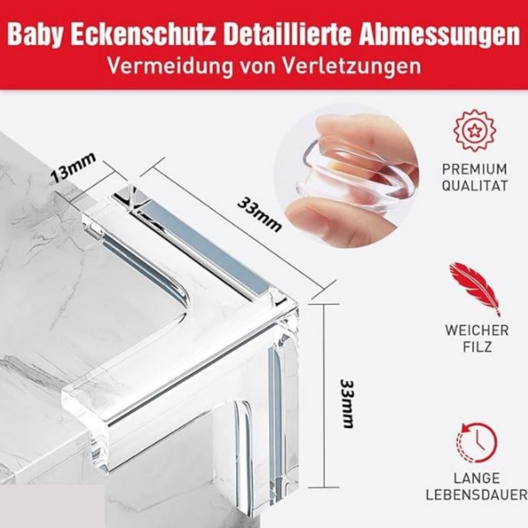 T-Shape Transparent Baby Corner Protectors – 3-Sided Silicone Furniture Edge Guards with Strong Adhesive Clear Anti-Collision Bumpers for Tables Desks & Cabinets (4/8/12/16 PCS) Safety Cushion Gift