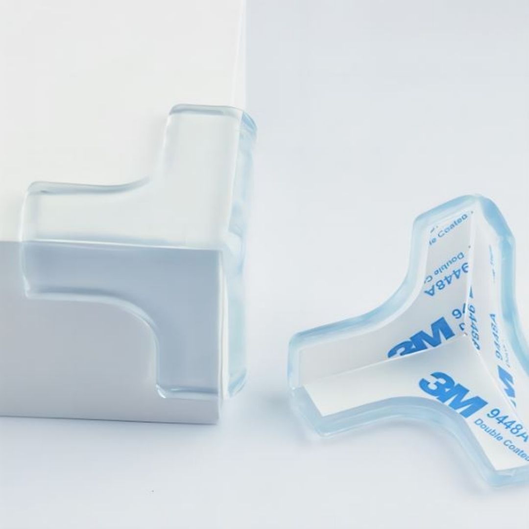 T-Shape Transparent Baby Corner Protectors – 3-Sided Silicone Furniture Edge Guards with Strong Adhesive Clear Anti-Collision Bumpers for Tables Desks & Cabinets (4/8/12/16 PCS) Safety Cushion Gift