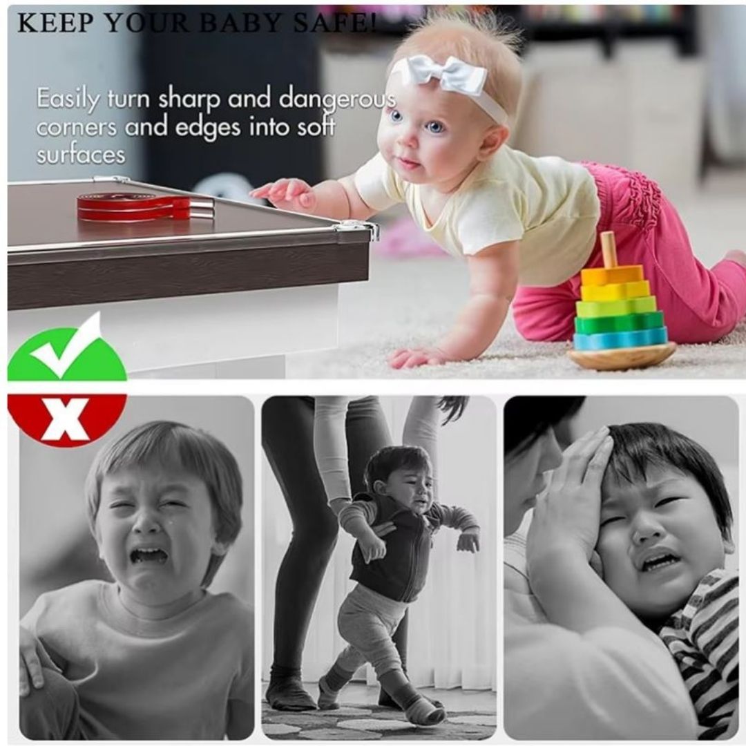 T Shaped Transparent Baby Safety Corner Guards - Three-Sided Soft Silicone Edge & Corner Protectors (4/8/12/16 Pack) Adhesion Babies Proofing Furniture Bumping for Kids Sharp Anti-Collision Shower