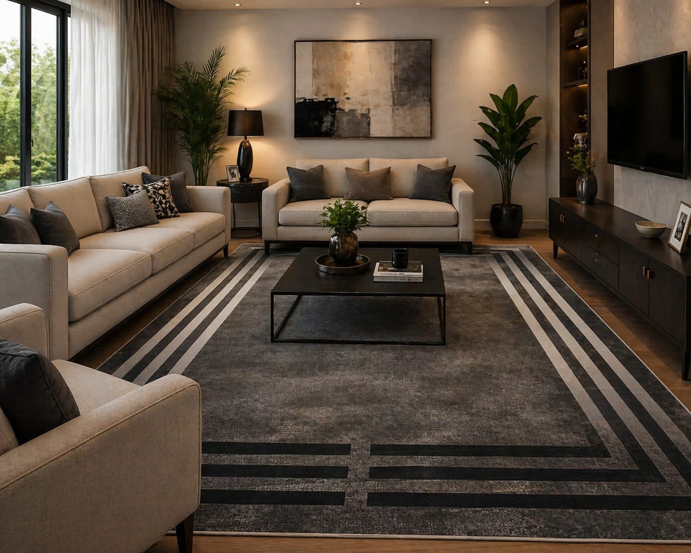 ✨3D carpets  made from high-quality materials that offer a plush and soft feel underfoot enhancing comfort
.✨Size 5*8