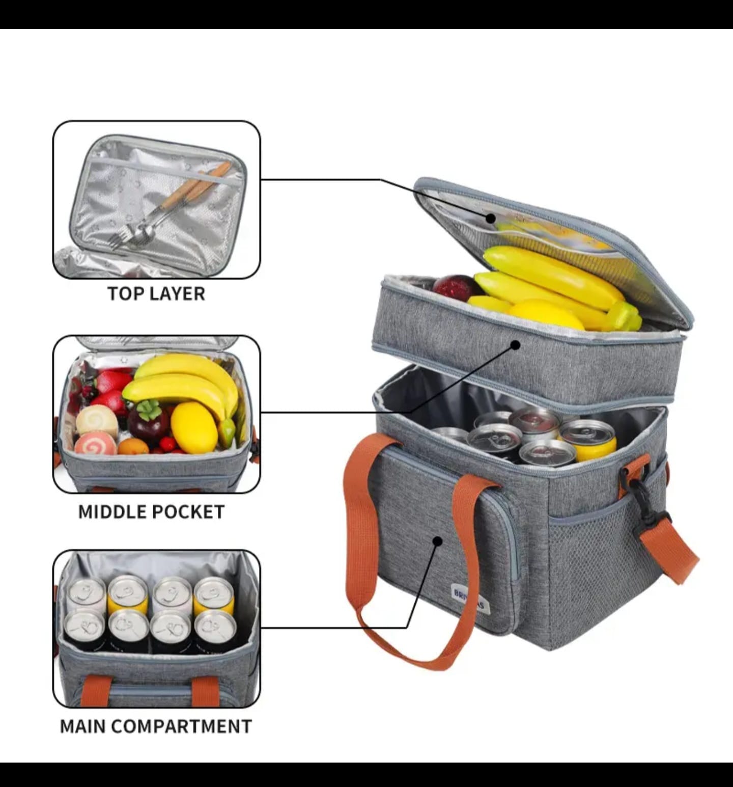 🎀LUNCH BAG-THERMO INSULATED LUNCH BAG🎇High-performance thermal insulation keeps food hot or cold for extended periods Leakproof and easy-to-clean interior lining prevents spills and messes Durable