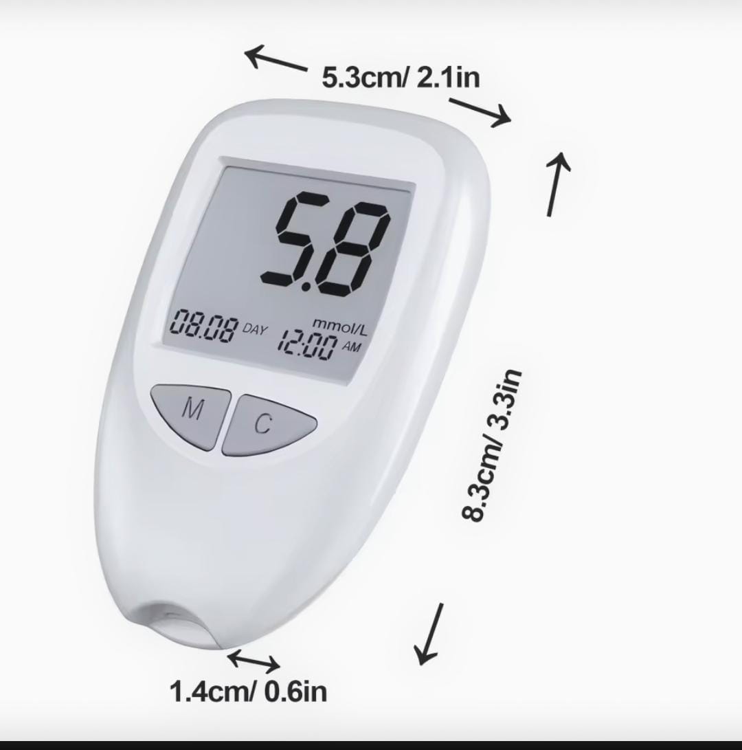 Blood Glucose Monitoring Kit –Glucometer+ 50 Test Strips + 50 Lancet & Lancing Device- Accurate for Instant Results Daily Diabetes Control, Fast Results Monitor