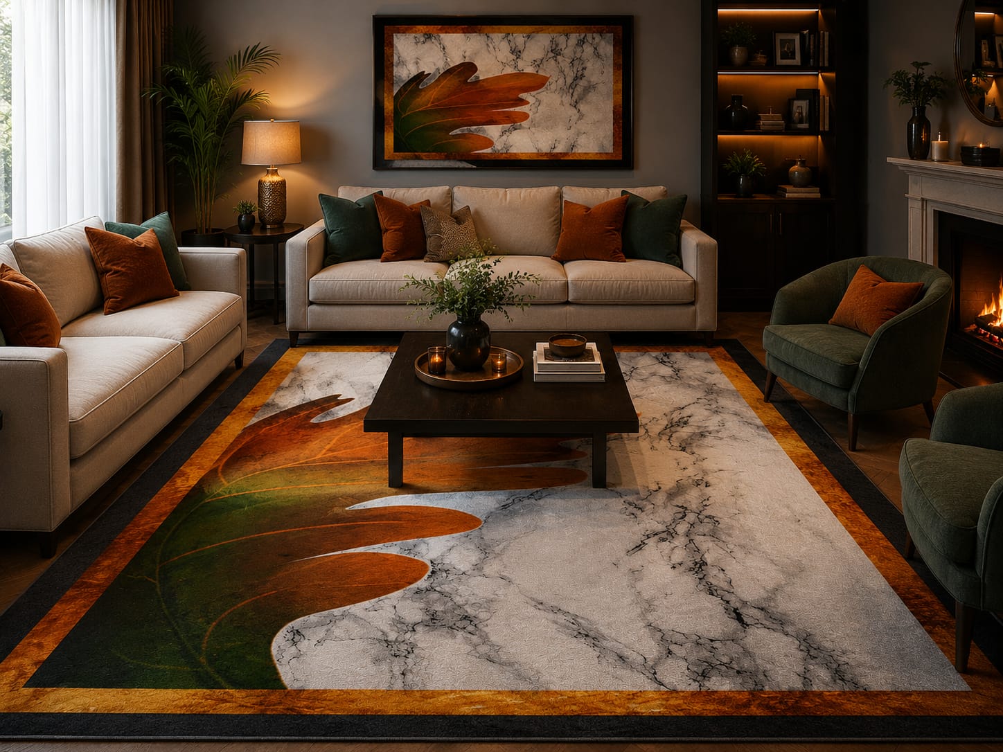 ✨3D carpets  made from high-quality materials that offer a plush and soft feel underfoot enhancing comfort
.✨Size 5*8