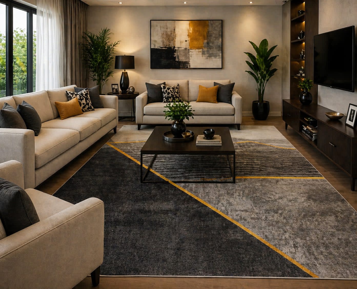 ✨3D carpets  made from high-quality materials that offer a plush and soft feel underfoot enhancing comfort
.✨Size 5*8
