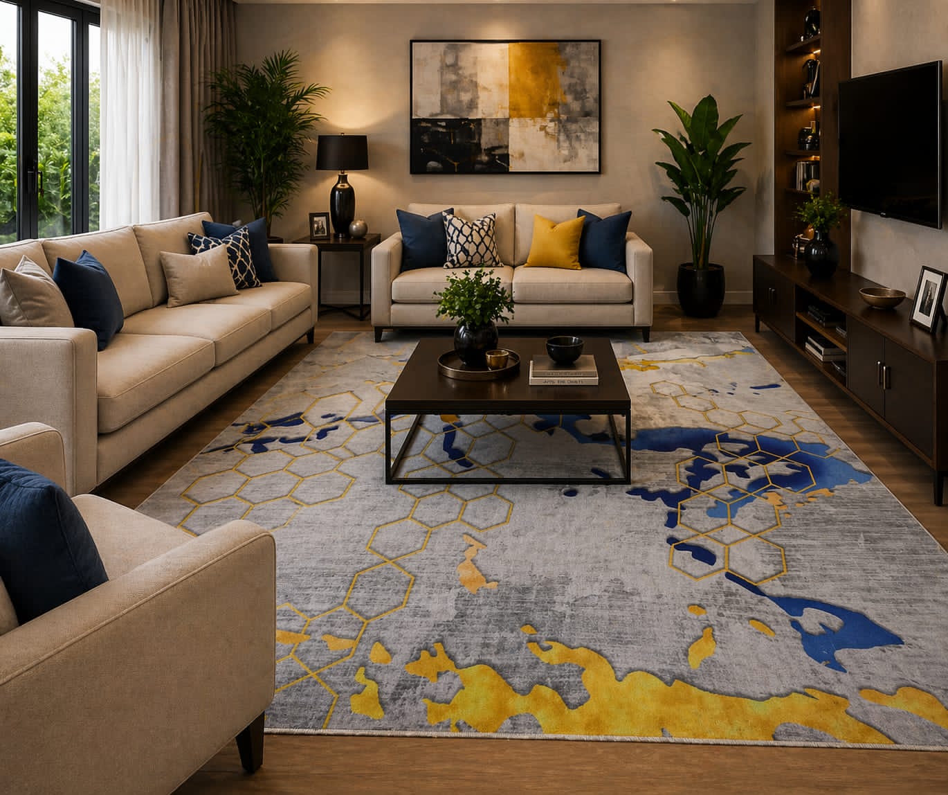 ✨3D carpets  made from high-quality materials that offer a plush and soft feel underfoot enhancing comfort
.✨Size 5*8