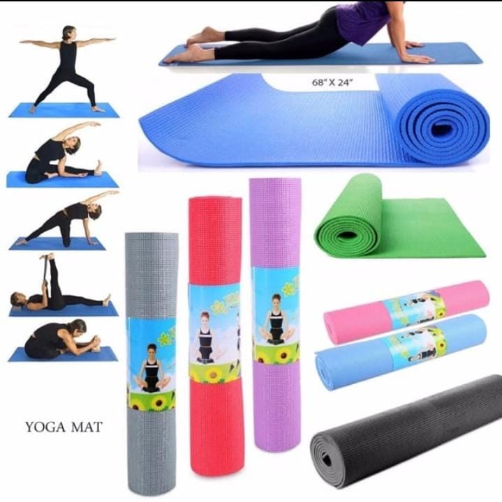 YOGA MAT HIGH QUALITY EXERCISE WORKOUT MAT NON SLIP FITNESS YOGA PAD FOR WOMEN AND MEN GYM HOME YOGA PILATES, EASY TO CLEAN, DURABLE