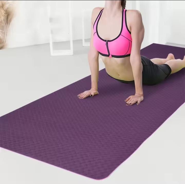 YOGA MAT HIGH QUALITY EXERCISE WORKOUT MAT NON SLIP FITNESS YOGA PAD FOR WOMEN AND MEN GYM HOME YOGA PILATES, EASY TO CLEAN, DURABLE