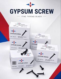 ON STOCK💫💫100 Pieces Gypsum Screw Fine Threaded Black 3.5*25 🔥🔥Self-tapping screws are used for joining materials without pre-drilled holes, though a pilot hole can be helpful.