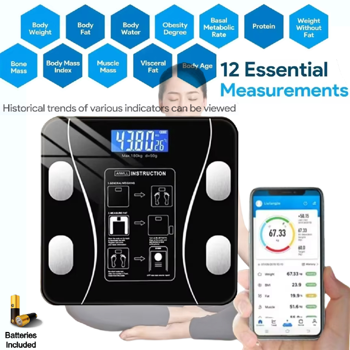 Bluetooth weighing scale max 180kg