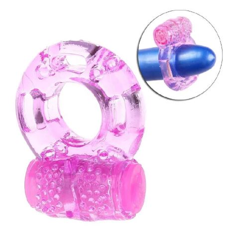 Vibrating Ring Mens Delay Ejaculation  & Penis ring -  Pink view 3