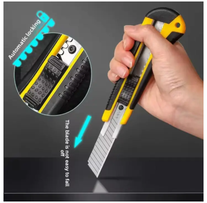 Utility Knife, Retractable Box Cutter with Blade Included,TPR Handle, ABS Body and Stainless Blade Slot Utility Knife, Retractable Box Cutter with Blade Included,TPR Handle, ABS Body and Stainless