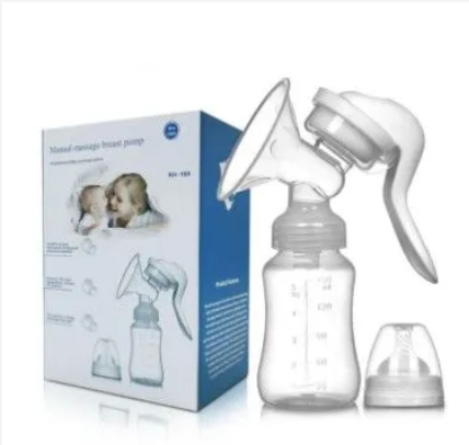 Healthy Manual Breast Pump for Breastfeeding Mothers + Free Baby Bottle Cap & 30pcs Breast Milk Storage Bags | Portable, Hygienic, BPA-Free, Strong Suction, Comfortable Breastfeeding Solution