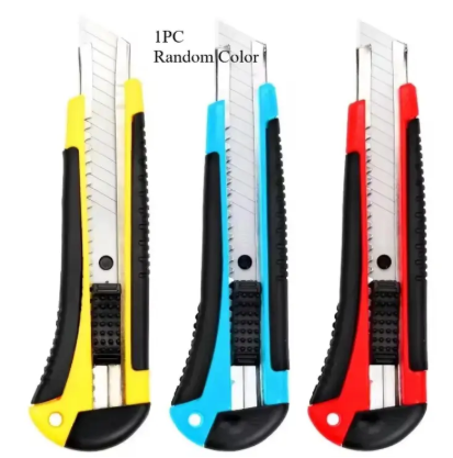Utility Knife, Retractable Box Cutter with Blade Included,TPR Handle, ABS Body and Stainless Blade Slot Utility Knife, Retractable Box Cutter with Blade Included,TPR Handle, ABS Body and Stainless