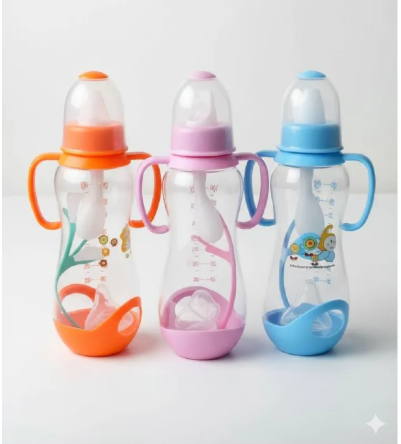 3PCS Baby Feeding Set – Water/Milk Bottles + 3 Baby Spoons + 3 Nappy Holders, OFFER OFFER OFFER 9 PIECES,  3BABY BOTTLE, 3BABY SPOONS, 3 NAPPY HOLDERS, STRONG AND DURABLE NAPPIES