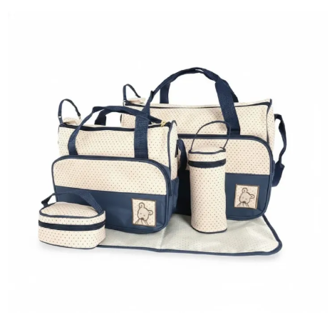 5-in-1 Premium Mummy Diaper Bag Set – Large Capacity, Waterproof Organizer | Best for Travel & Baby Essentials
5-in-1 Premium Mummy Diaper Bag Set – Large Capacity, Waterproof Organizer | Best for Tra