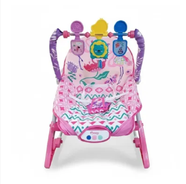 Momeasy 2-in-1 Baby Rocker & Stationary Chair – Soothing Vibrations & Music | Newborn to Toddler | Adjustable Feeding & Sleeping Seat