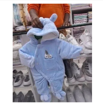 Fashion Newborn Warm Baby Romper (Heavy) | Unisex Winter Jumpsuit | Soft Fleece Infant Outfit | Blue, Pink, White, Grey & Floral Colors | Cozy Baby Wear