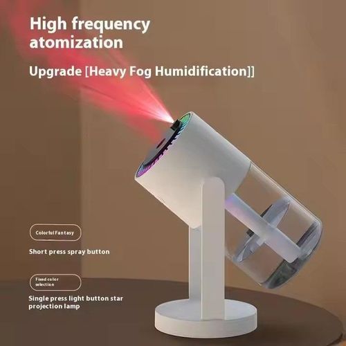 Mini Portable LED Air Humidifier, Air Purifier, RGB Colorful Light Portable Usb Home Car Ultrasonic Mist Maker Humidifier With 7Colors Projection Led Romantic Starry Sky Lamp Humidifier