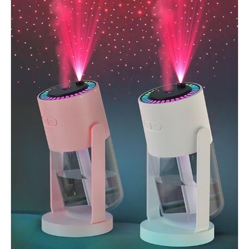 Mini Portable LED Air Humidifier, Air Purifier, RGB Colorful Light Portable Usb Home Car Ultrasonic Mist Maker Humidifier With 7Colors Projection Led Romantic Starry Sky Lamp Humidifier