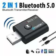 USB Bluetooth 2 in 1 Transmitter + EDR Receiver Car Wireless Audio RX + TX 3.5mm Aux Kit Speaker Headset TV PC Car Mini 3.5mm 5.0 Stereo Adapter
