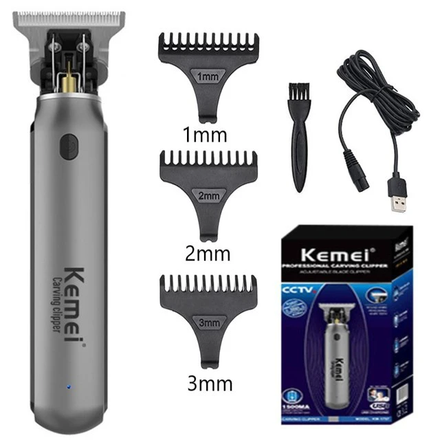 Kemei Hair Clipper Beard Trimmer For Men Electric Shaver Razor Hair Cutting Machine USB Rechargeable Lithium Battery Hairdresser