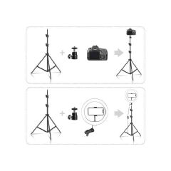 12 Inch Professional Big LED Ring Light 12W Dimmable Lighting with 3 Color Modes for Photo Shoot Video Shoot Live Stream Makeup Compatible with iPhone Android Phones and Cameras.Vlogging Kit+ Remote